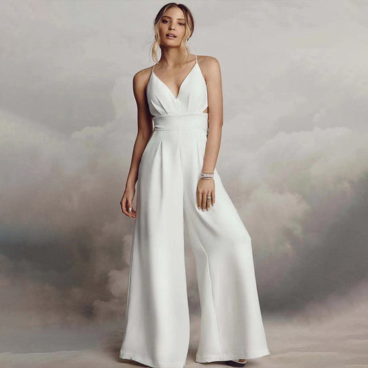 V-Neck Grace – elegantní overal bez rukávů