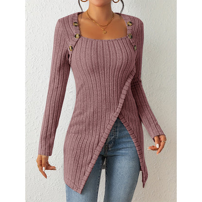 FemmeSplit – elegant sweater with a slit