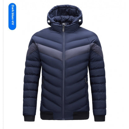 Podzimní a zimní nové žebrované bavlněné oblečení pro muže, plus size bunda