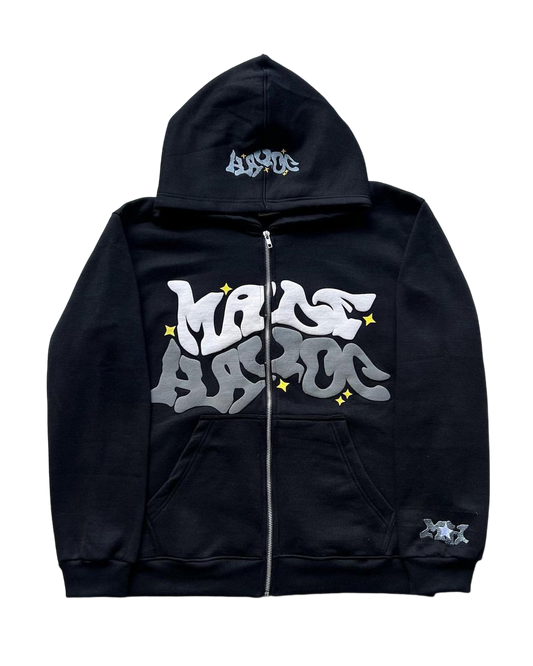 Camovo – unisex mikina s kapucí a potiskem