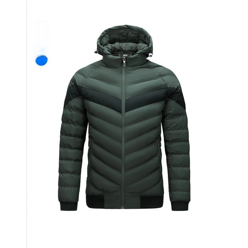 Podzimní a zimní nové žebrované bavlněné oblečení pro muže, plus size bunda