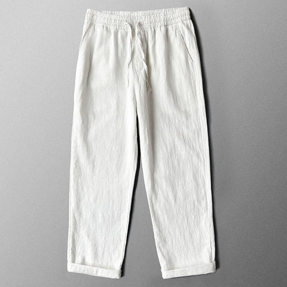 Takuzen – pánské lněné kalhoty s fleecovou podšívkou