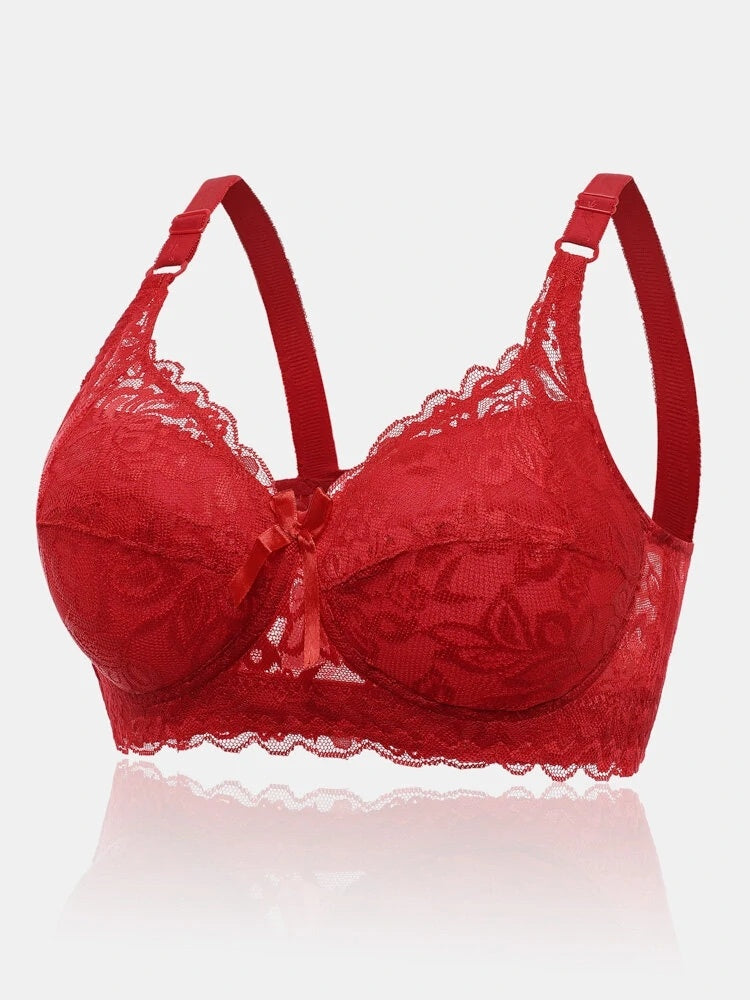 FloraForm – bra with lace and floral pattern