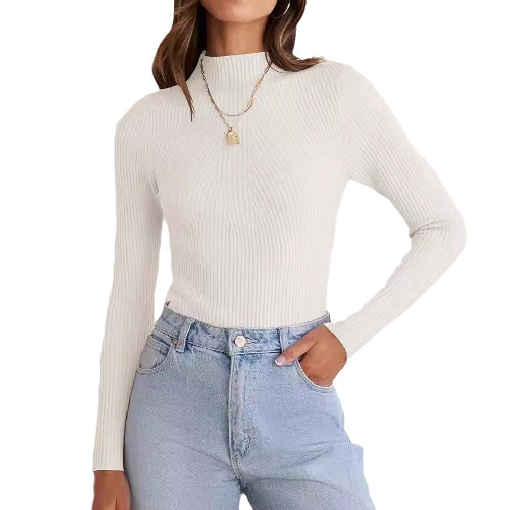 VelvetMuse – elegantní slim fit tričko s dlouhým rukávem
