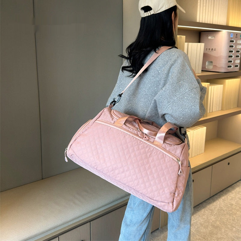 FlexTrip – velkokapacitní cestovní taška s kosočtvercovým vzorem