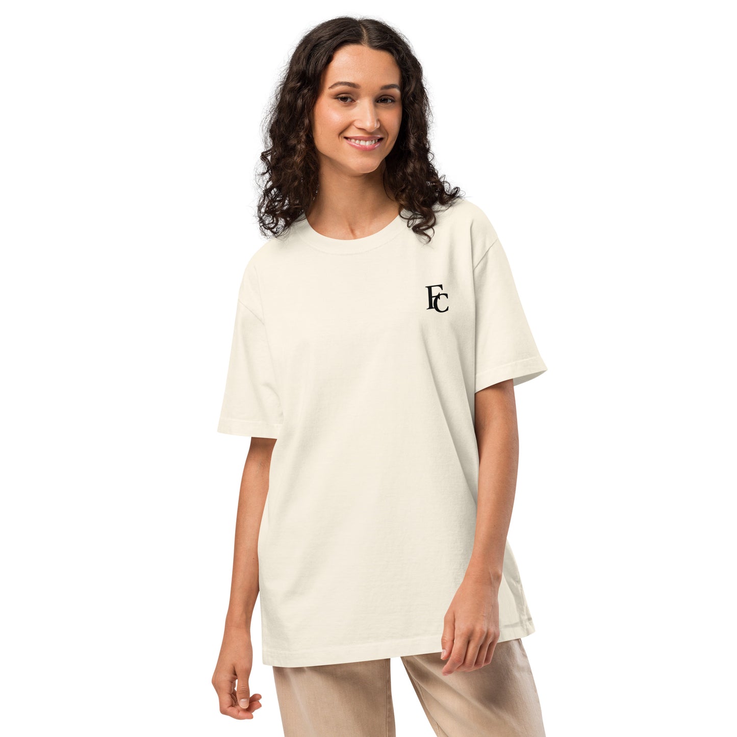 FC Monogram Tee – Oversized Garment-Dyed